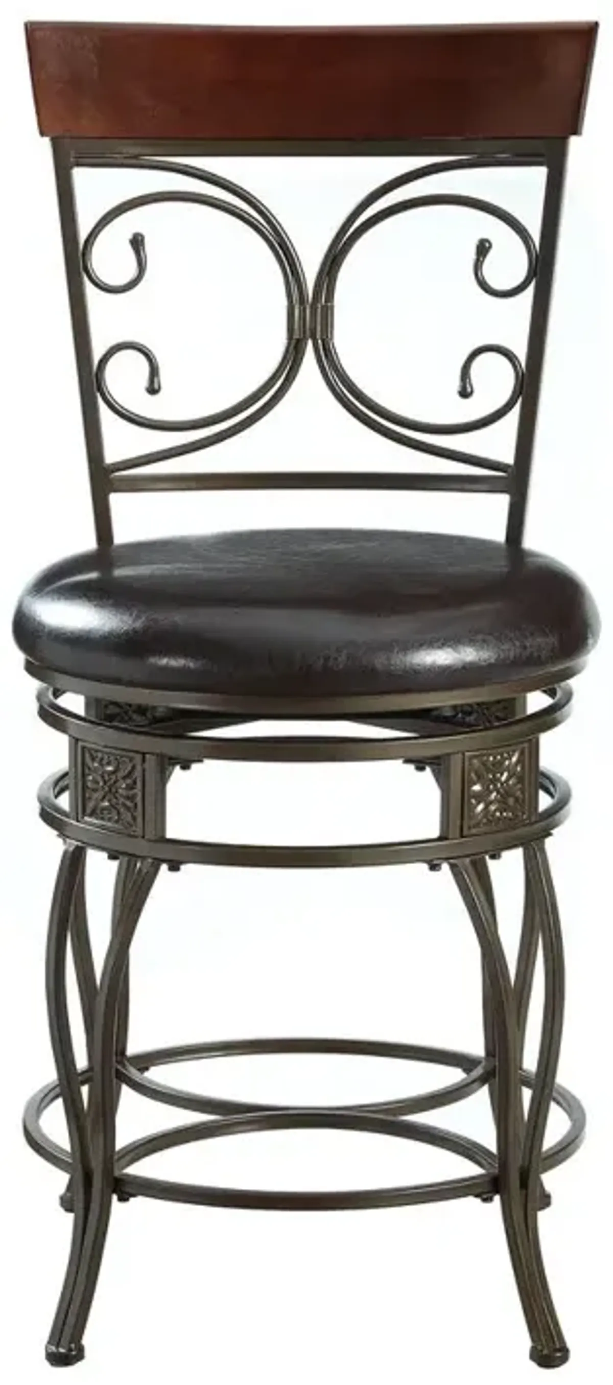 Powell Big and Tall Back to Back Scroll Counter Stool