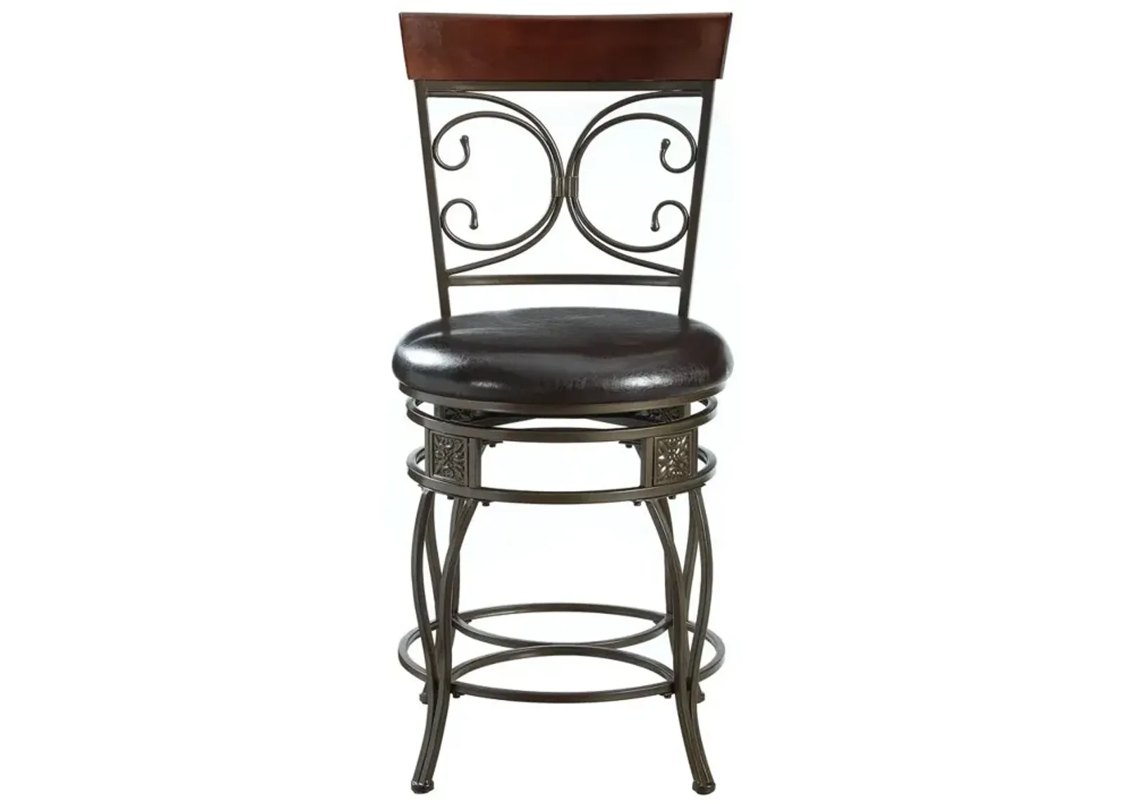 Powell Big and Tall Back to Back Scroll Counter Stool