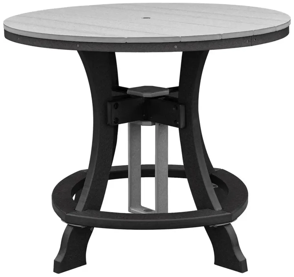 OS Home and Office Model 44R-C-LGB Counter Height Round Table in Light Gray with Black Base