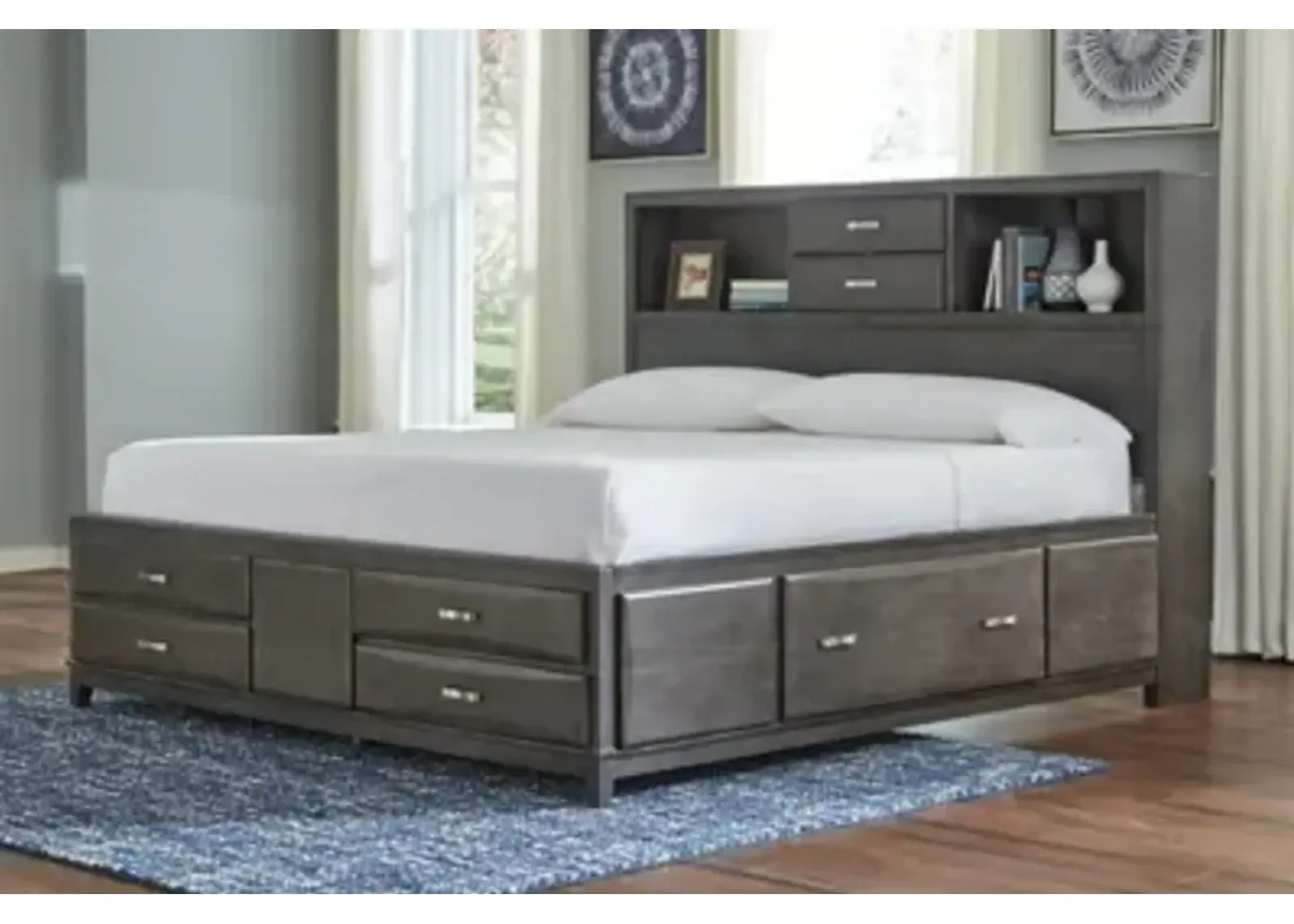 Caitbrook Queen Storage Bed with 8 Drawers