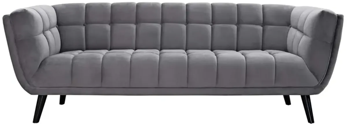 Bestow 2 Piece Performance Velvet Sofa and Loveseat Set Gray