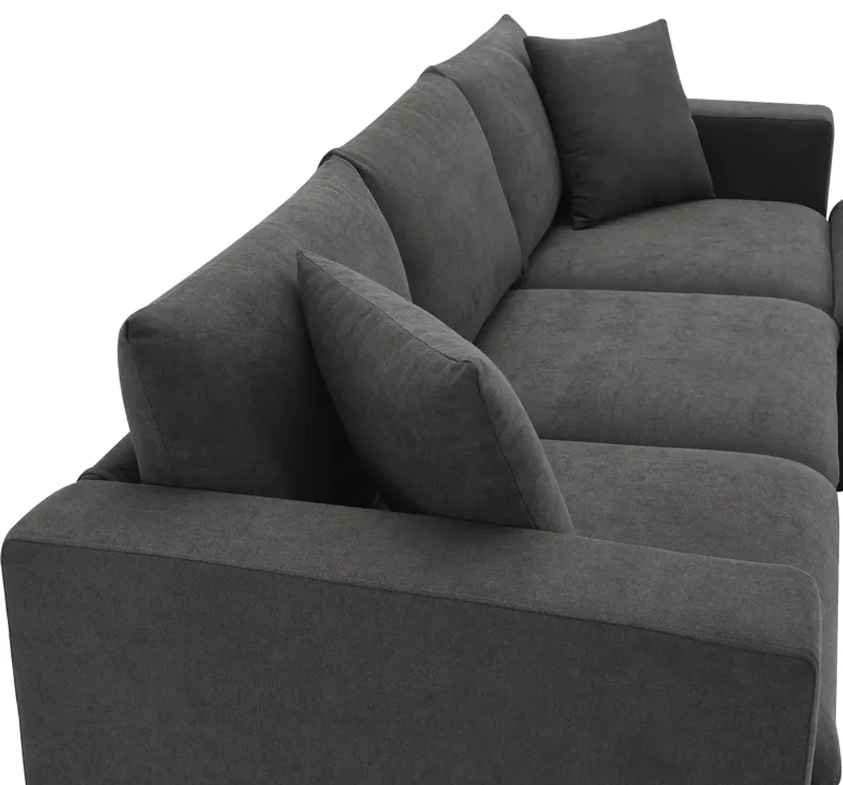 Merax Modern L-shaped Couch Set Sectional Sofa