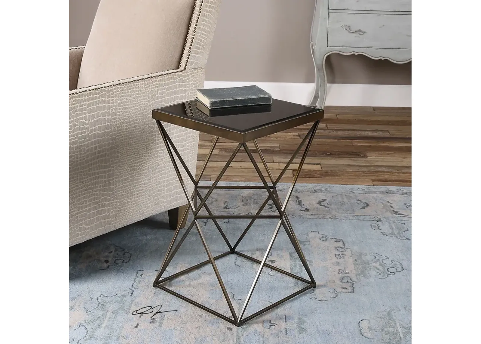 Uttermost Uberto Caged Frame Accent Table