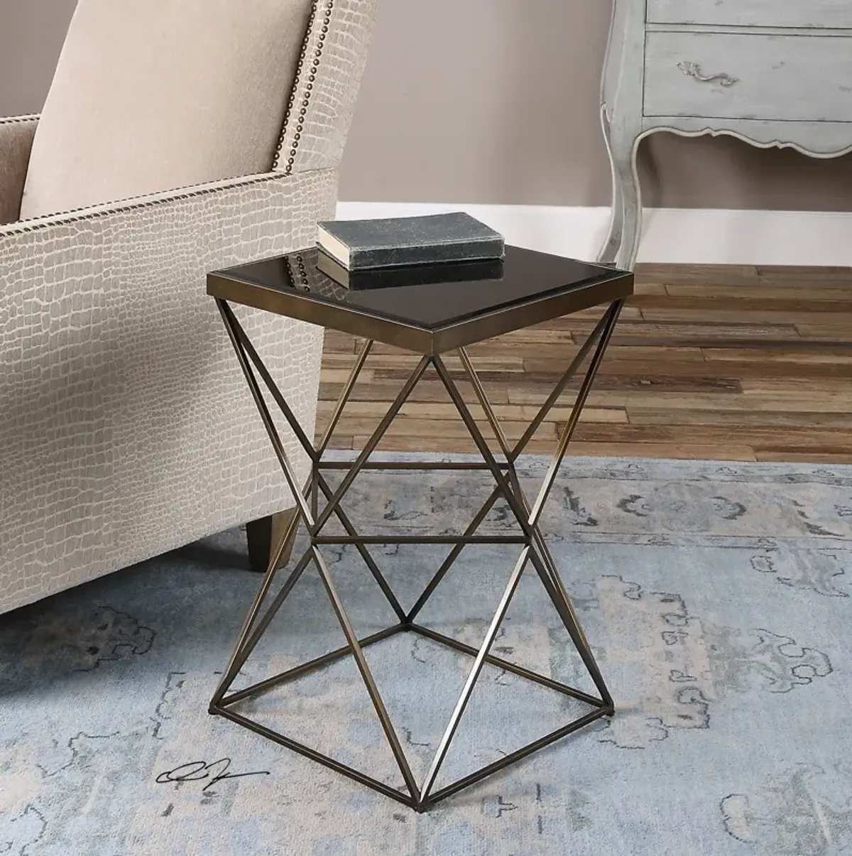 Uttermost Uberto Caged Frame Accent Table