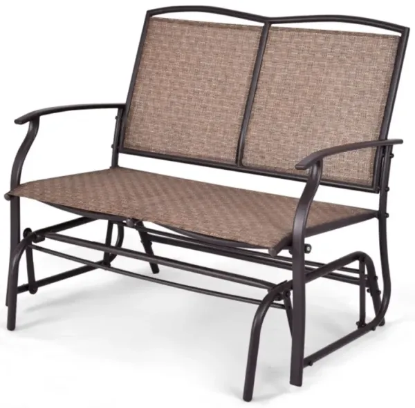 Iron Patio Rocking Chair for Outdoor Backyard and Lawn