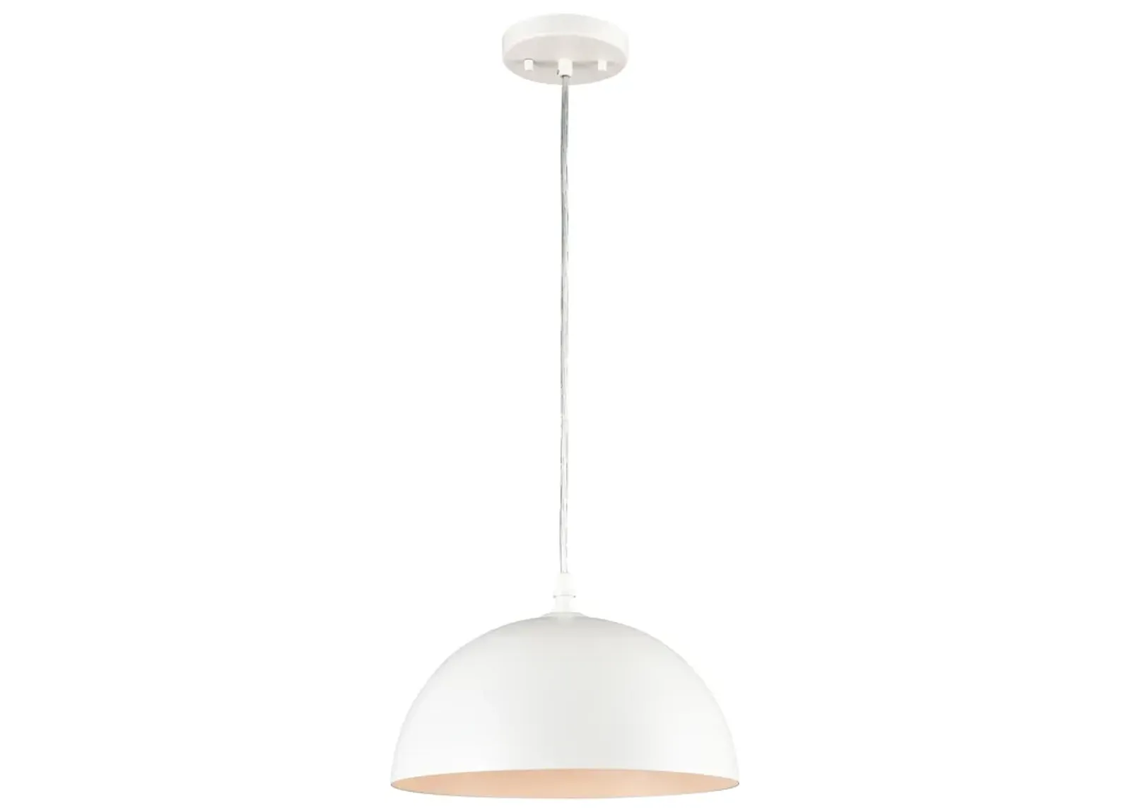 Chelsea 12'' Wide 1-Light White Pendant