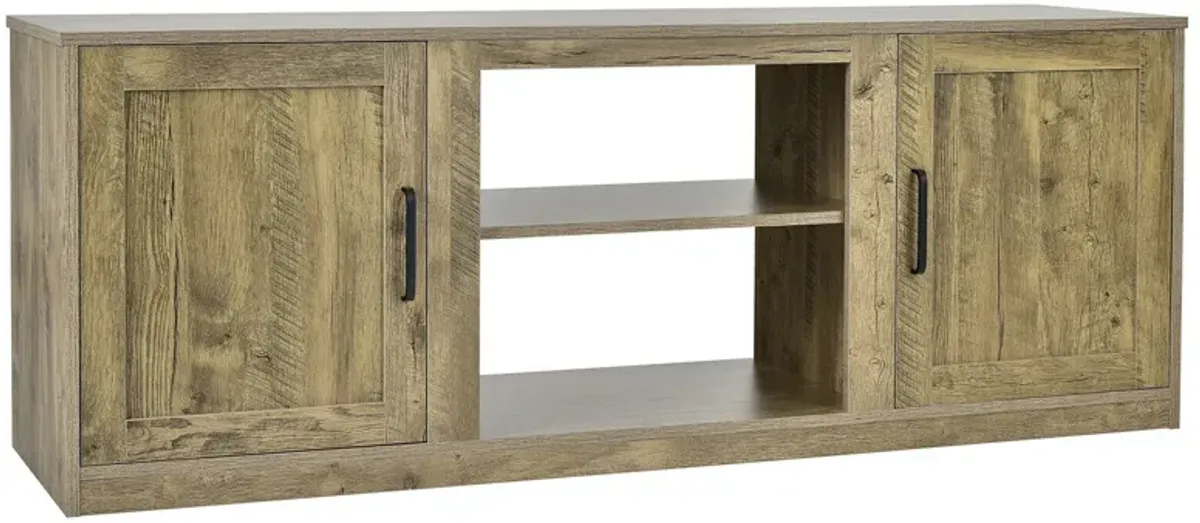 58 Inch TV Stand with 1500W Faux Fireplace for TVs up to 65 Inch