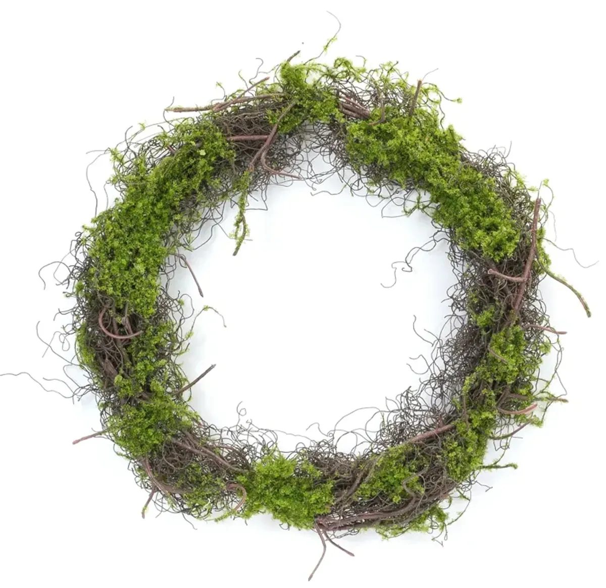 Moss Wreath Set of 4 for Rustic or Natural Home Décor