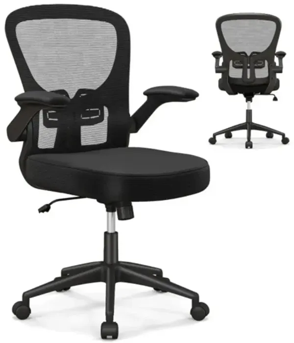 Hivvago Adjustable Swivel Mesh Task Office Chair with Flip-Up Armrests