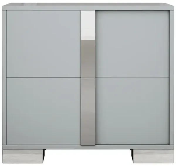 Streamdale Grey Nightstand: Compact, Stylish Storage