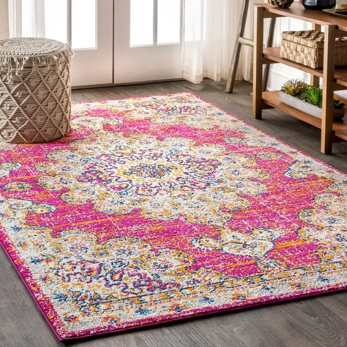 Leann Bohemian Flair Boho Vintage Medallion Area Rug