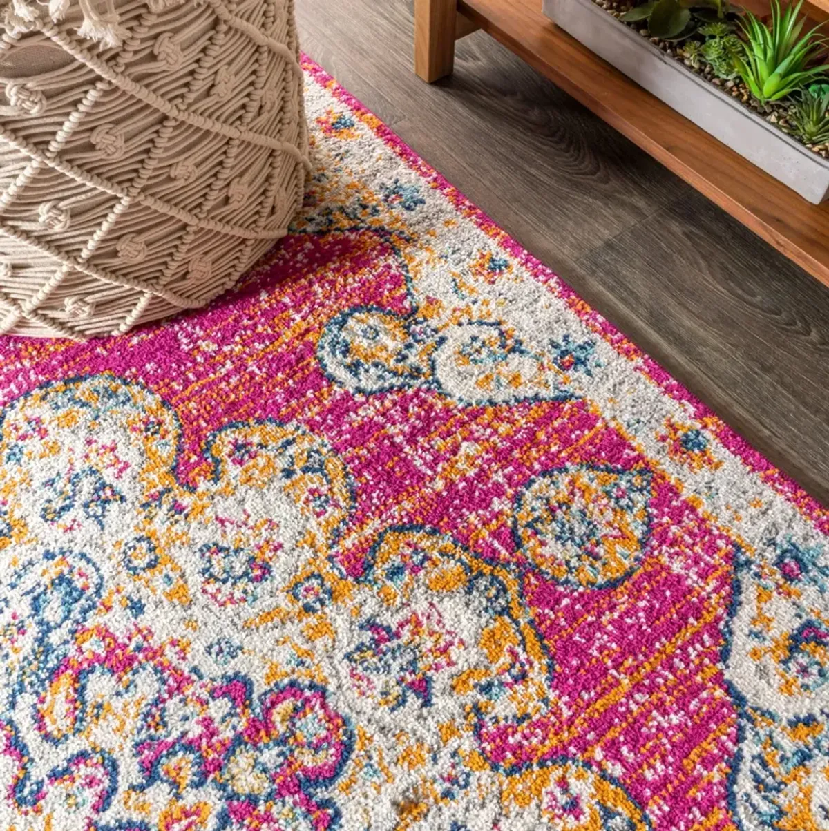 Leann Bohemian Flair Boho Vintage Medallion Area Rug