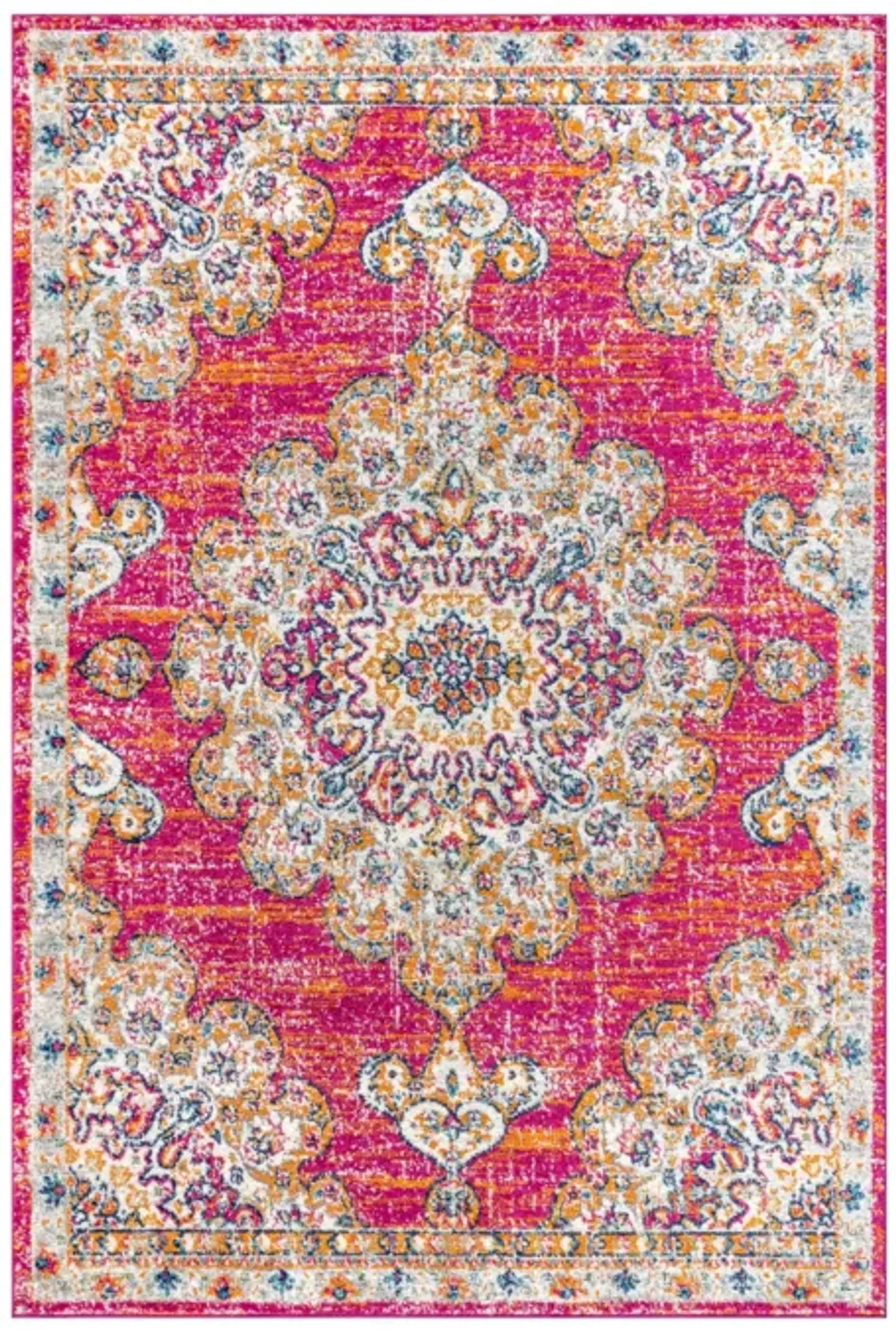 Leann Bohemian Flair Boho Vintage Medallion Area Rug