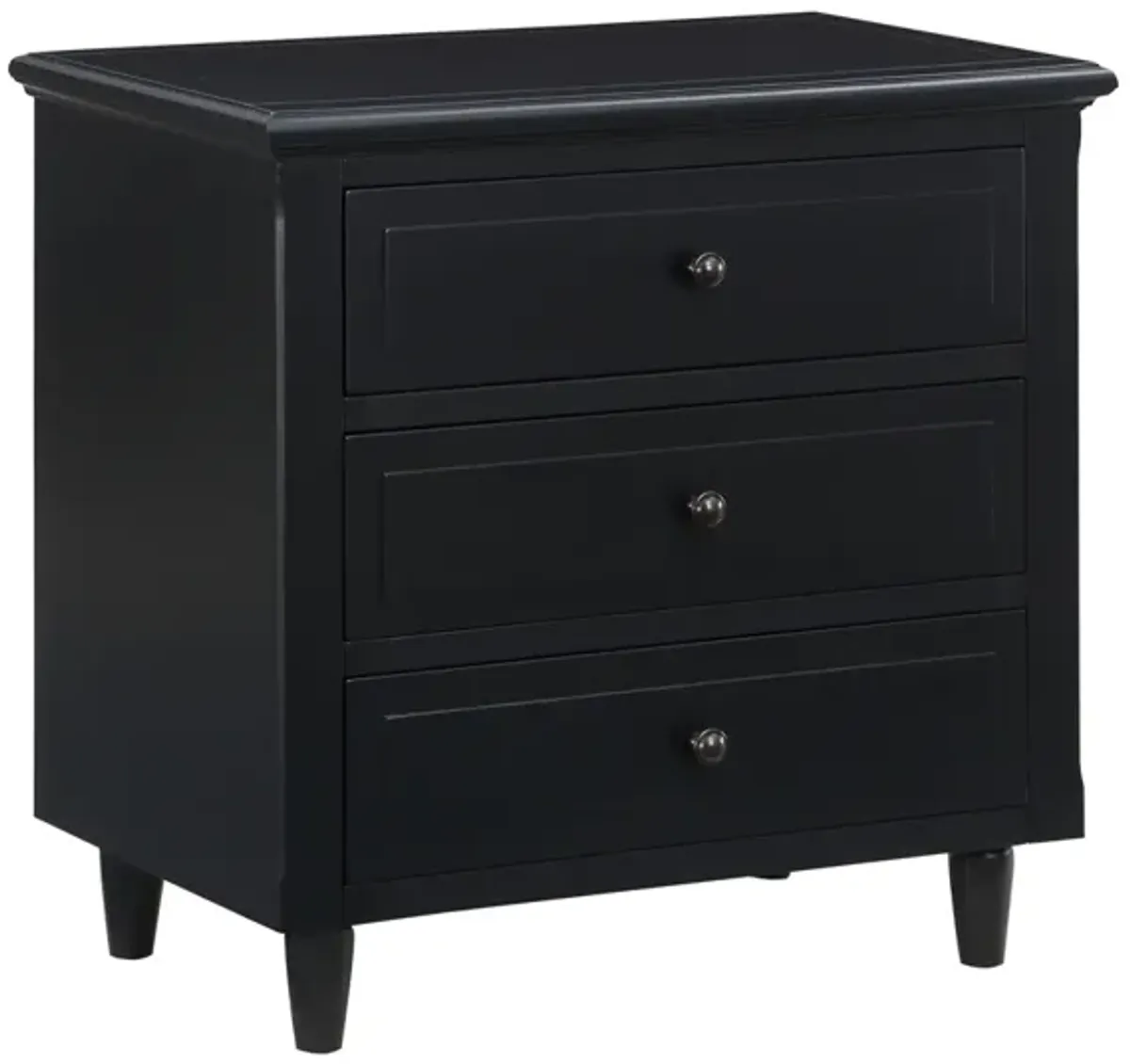 3-Drawer Nightstand Storage Wood Cabinet