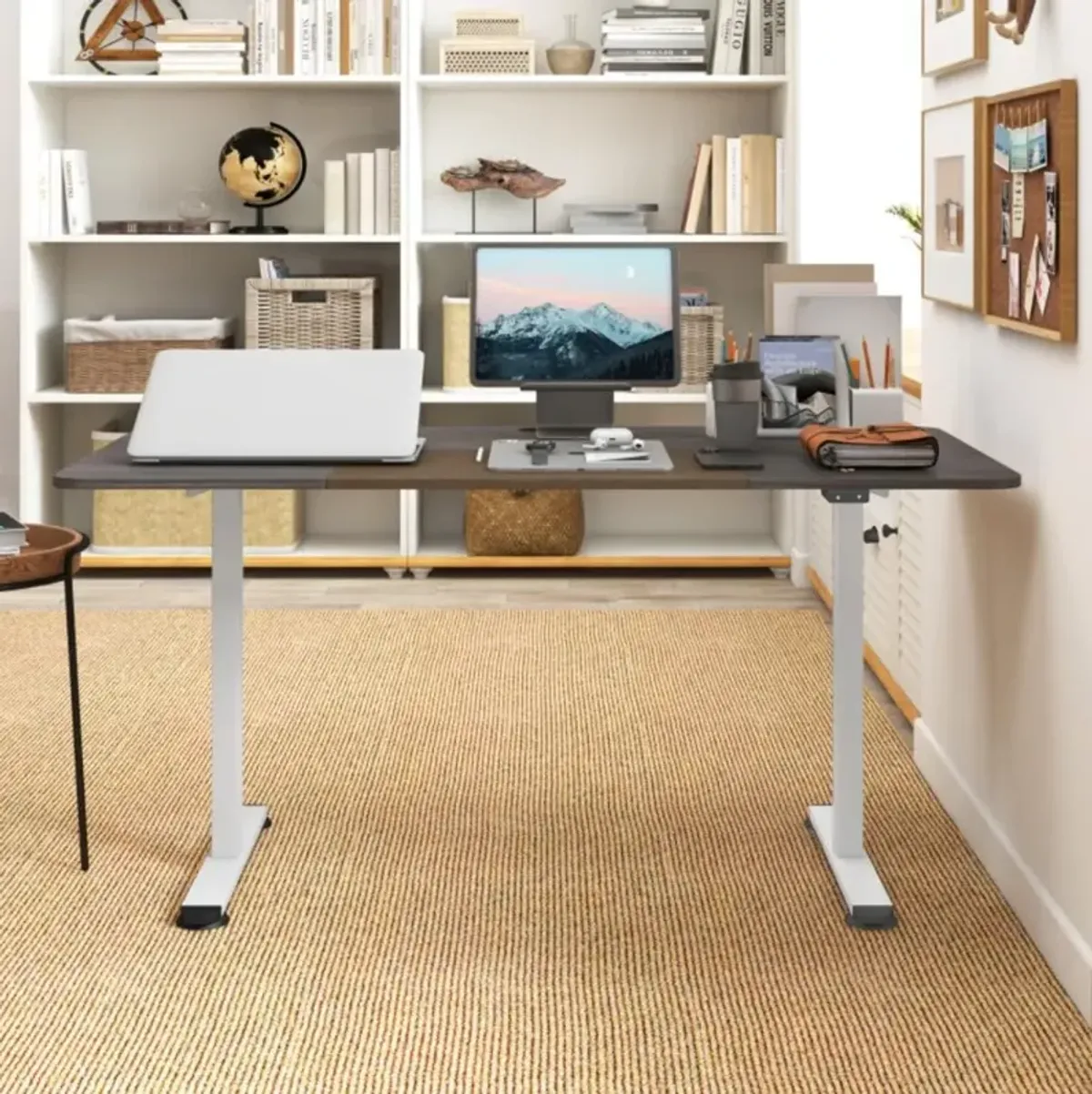 Hivvago 55 Inch Electric Standing Desk Adjustable with Cable Management Hole