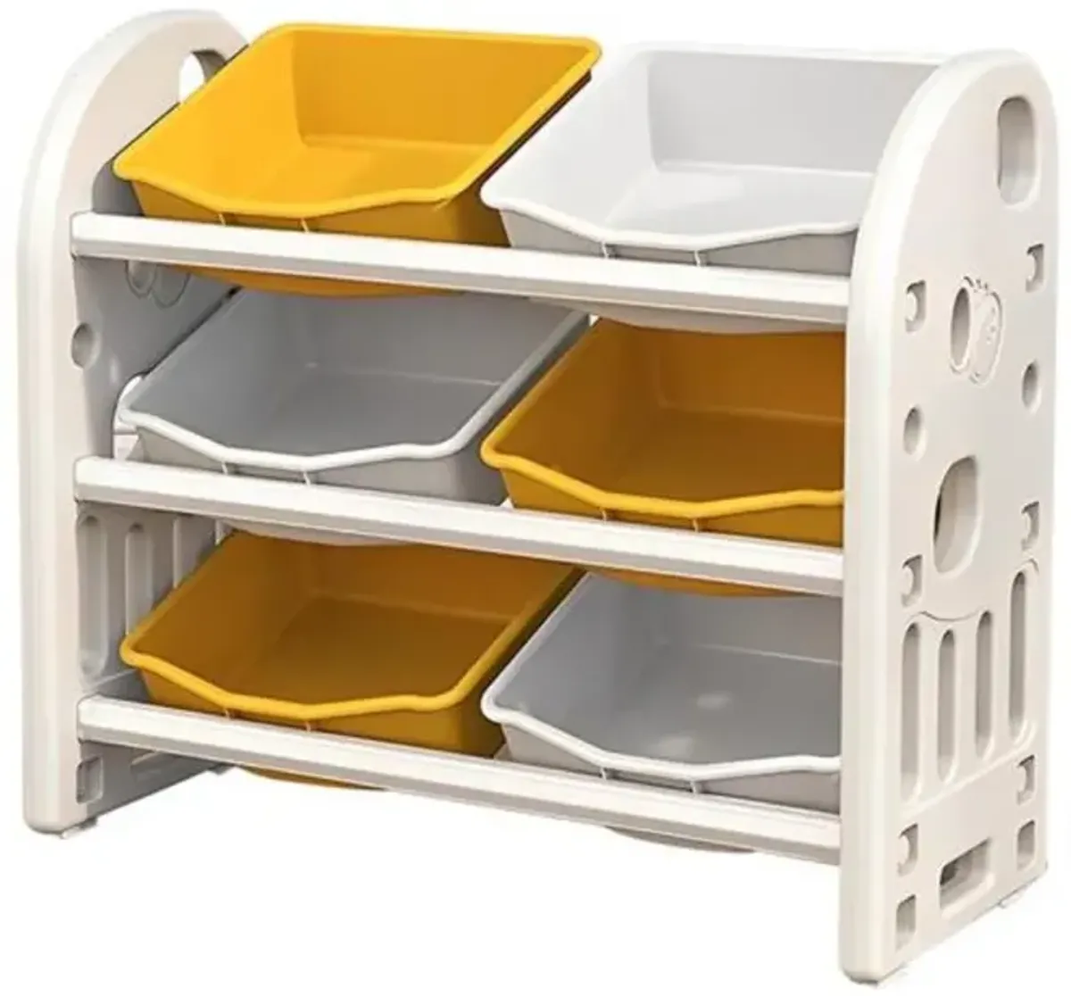 Kids Toy Storage Organizer with 6 Bins – Multi-Bin Shelf for Toys, Books & More