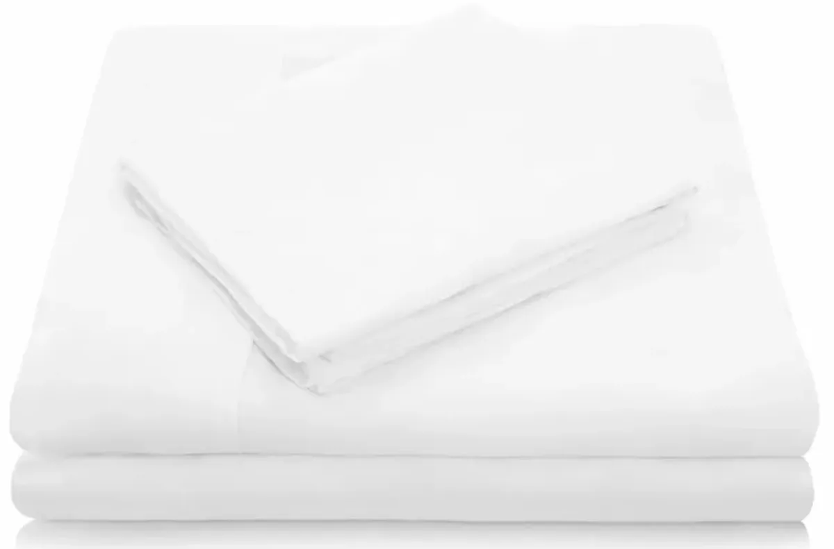 Malouf Tencel Queen Sheet Set in White