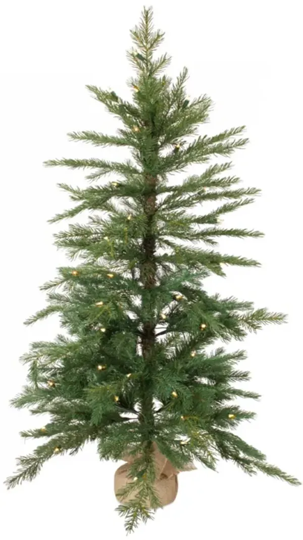 Tree in Burlap for Christmas and Winter Home Decor