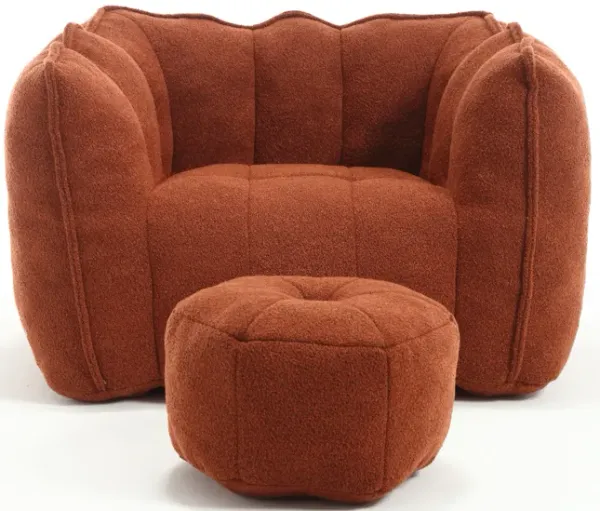 Merax Bean Bag Accent Sofa Chair with Footstool