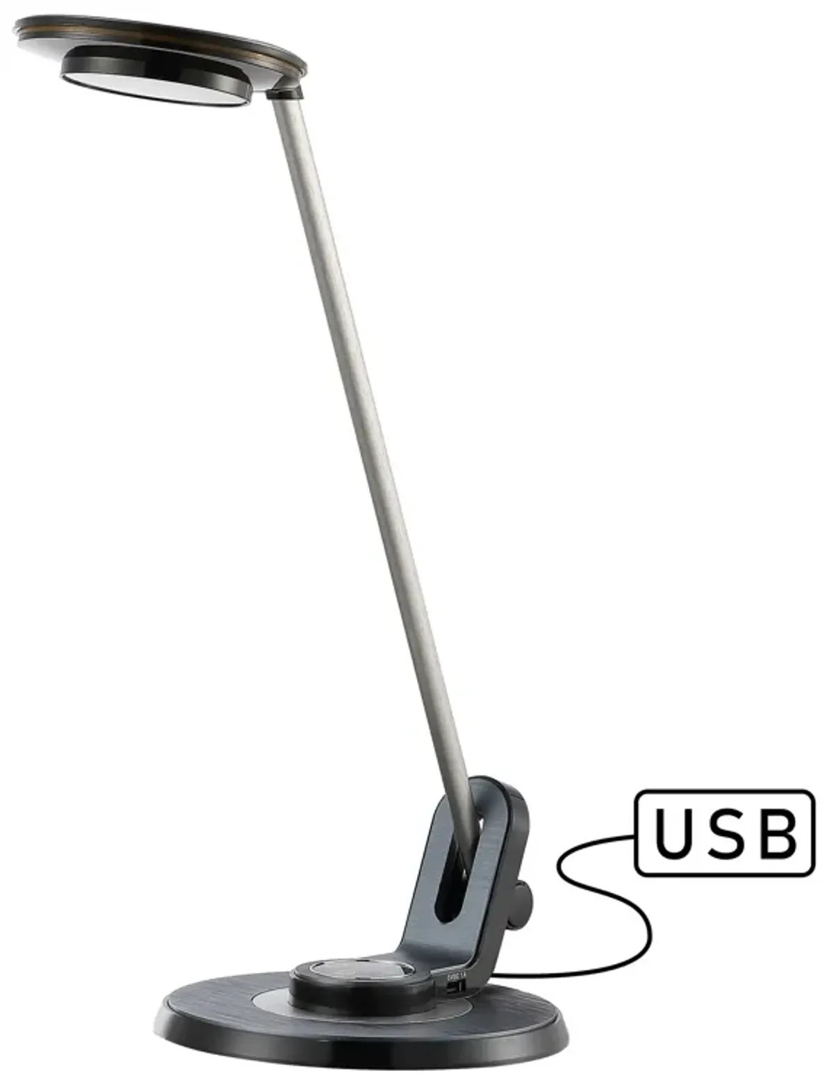 Dixon Aluminum Contemporary Minimalist Adjustable Dimmable USB Charging LED Task Lamp