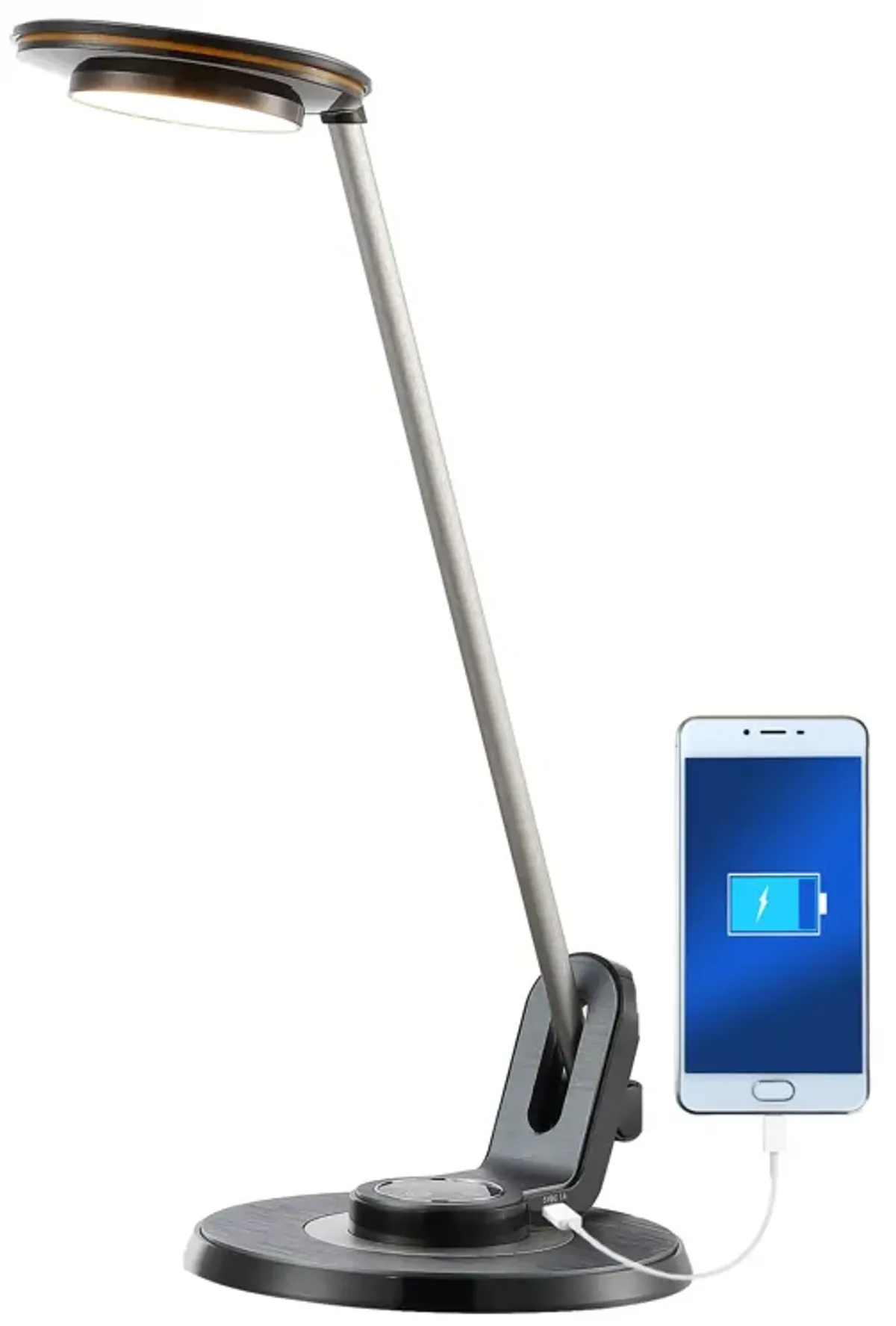 Dixon Aluminum Contemporary Minimalist Adjustable Dimmable USB Charging LED Task Lamp