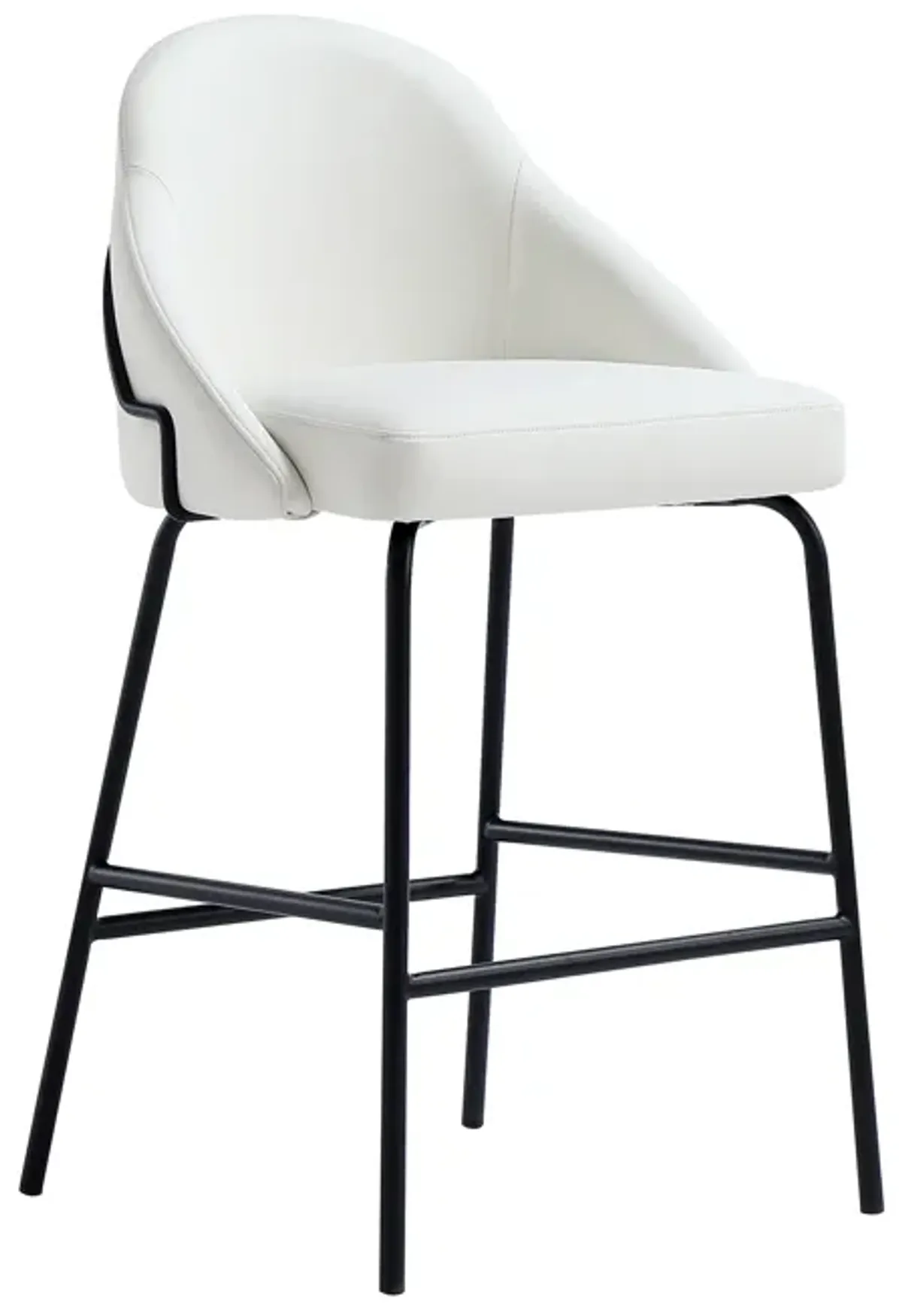 Gracie Counter Stools in White and Black (Set of 2)