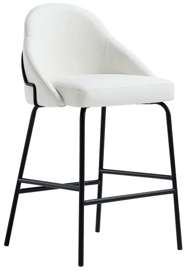Gracie Counter Stools in White and Black (Set of 2)
