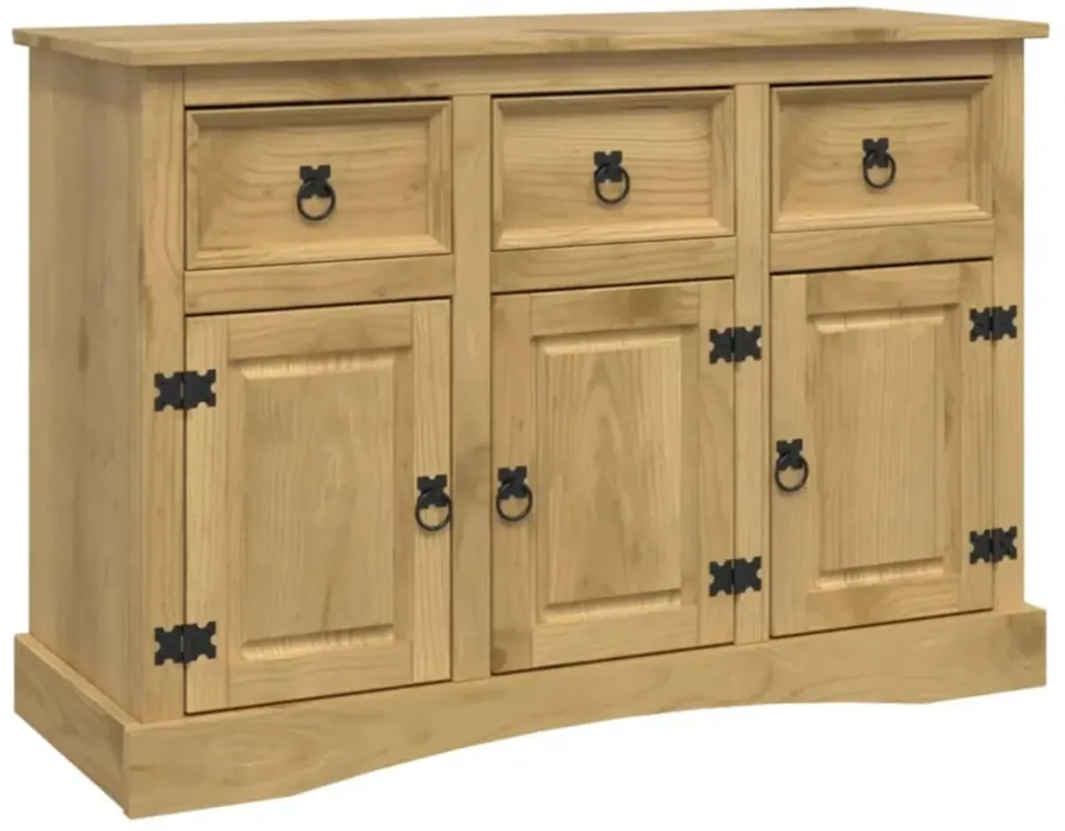 vidaXL Sideboard Solid Mexican Pinewood Corona Range 52"x16.9"x30.7"