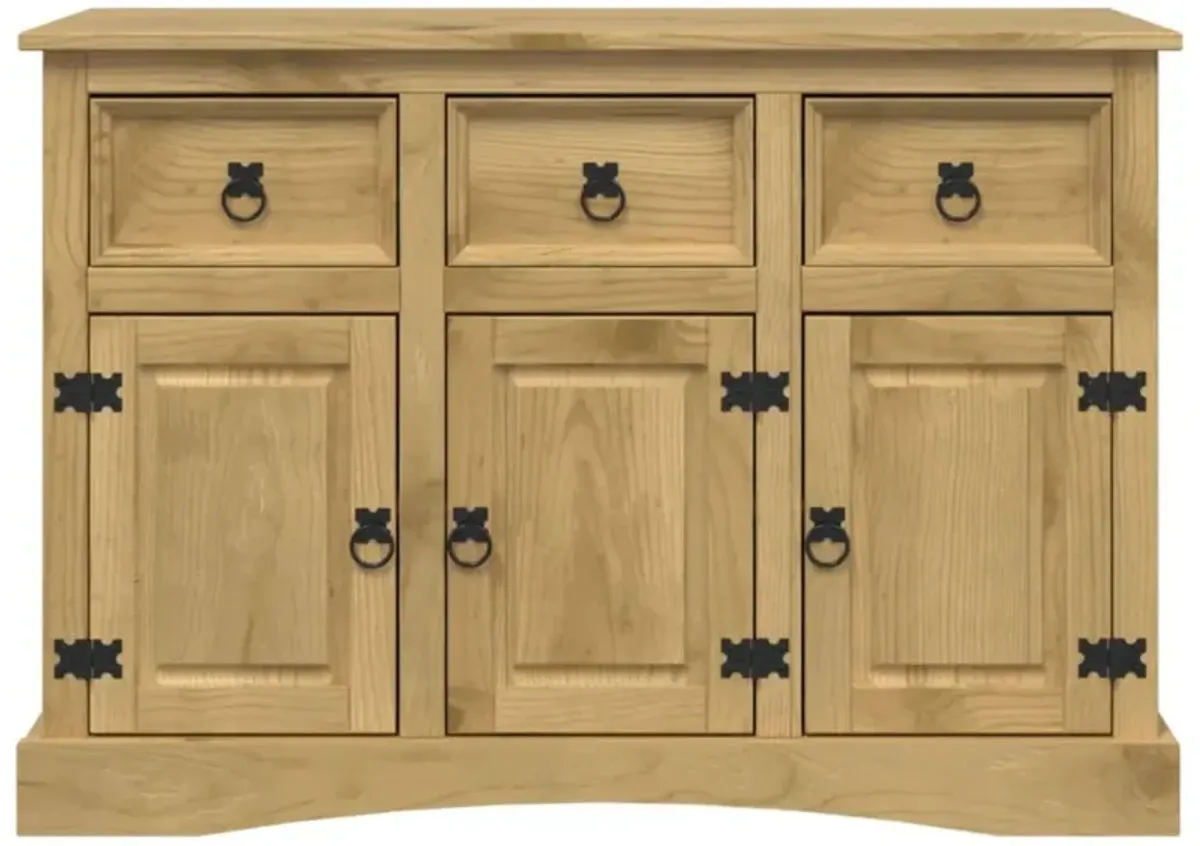 vidaXL Sideboard Solid Mexican Pinewood Corona Range 52"x16.9"x30.7"