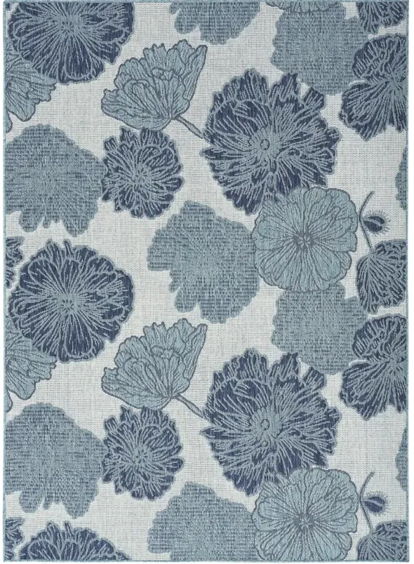 Garden Oasis GOA04 Blue 4' x 6' Rug