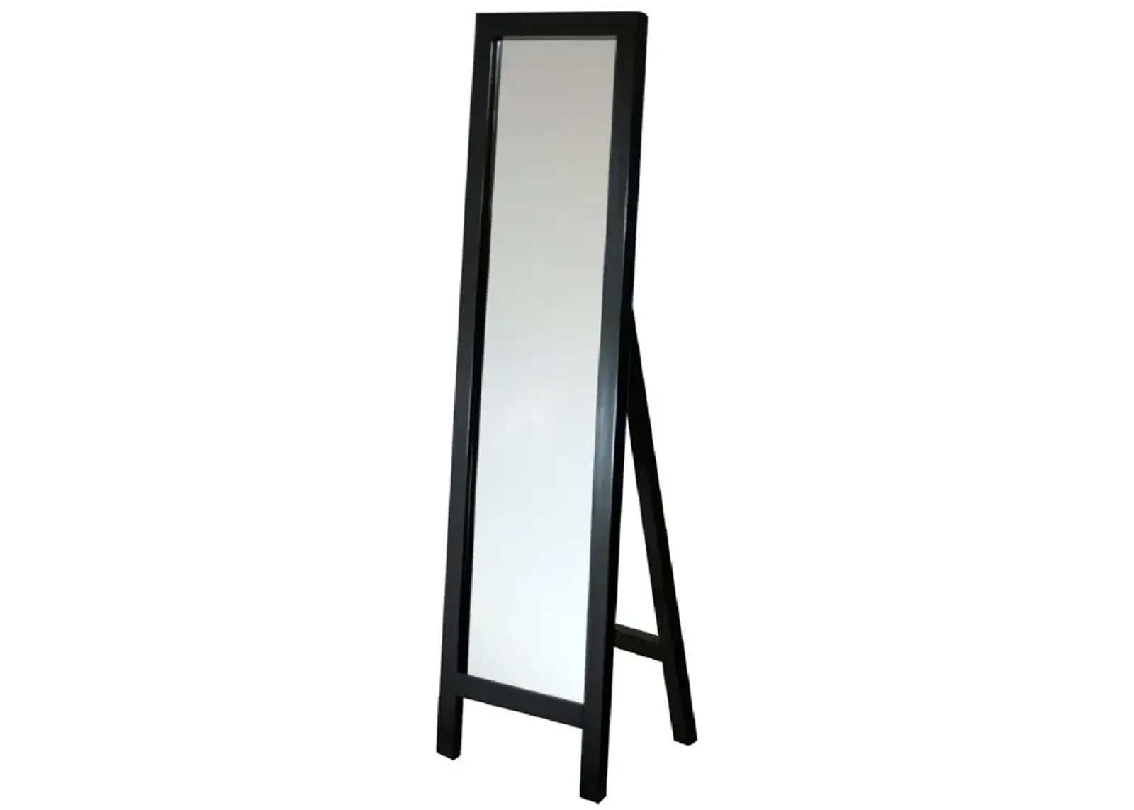 QuikFurn Contemporary Free-standing Floor Mirror in Espresso Wood Finish