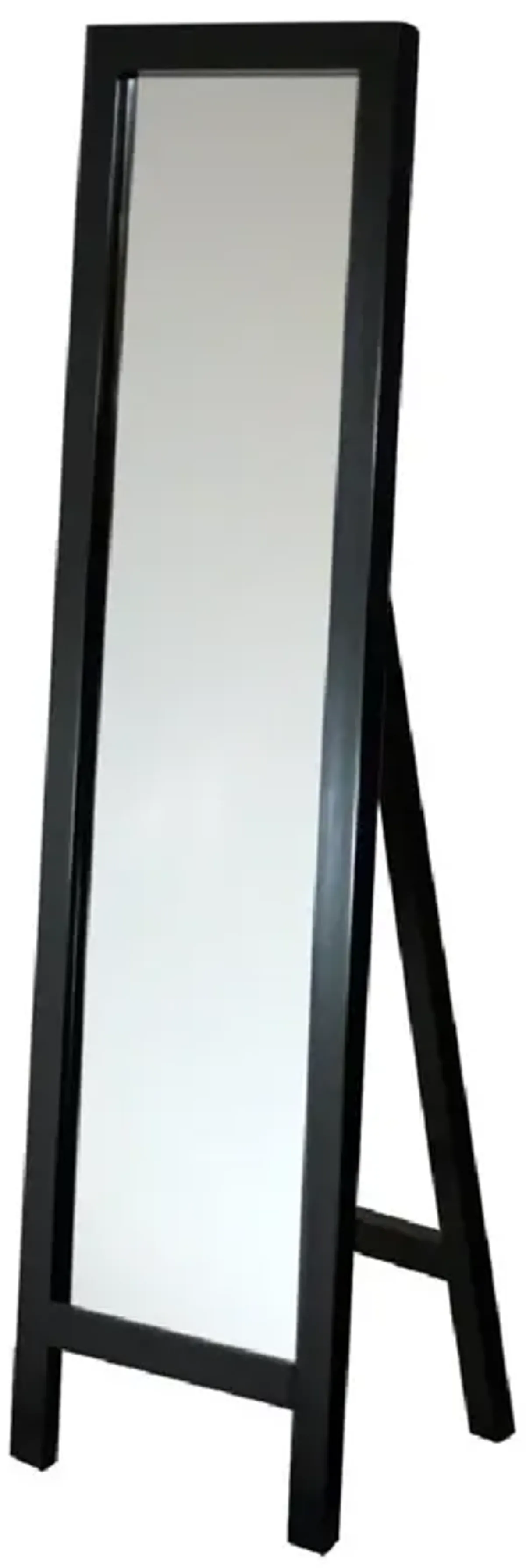 QuikFurn Contemporary Free-standing Floor Mirror in Espresso Wood Finish