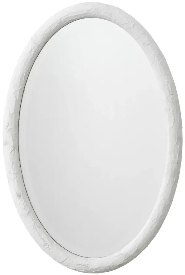 Ovation Oval Mirror, White