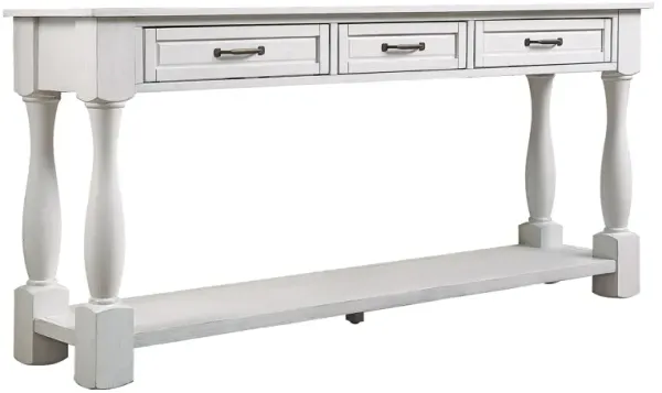 Mondawe 63 Inch Wooden Console Table With 3 Drawers And 1 Bottom Shelf Entrance Hallway Sofa Table