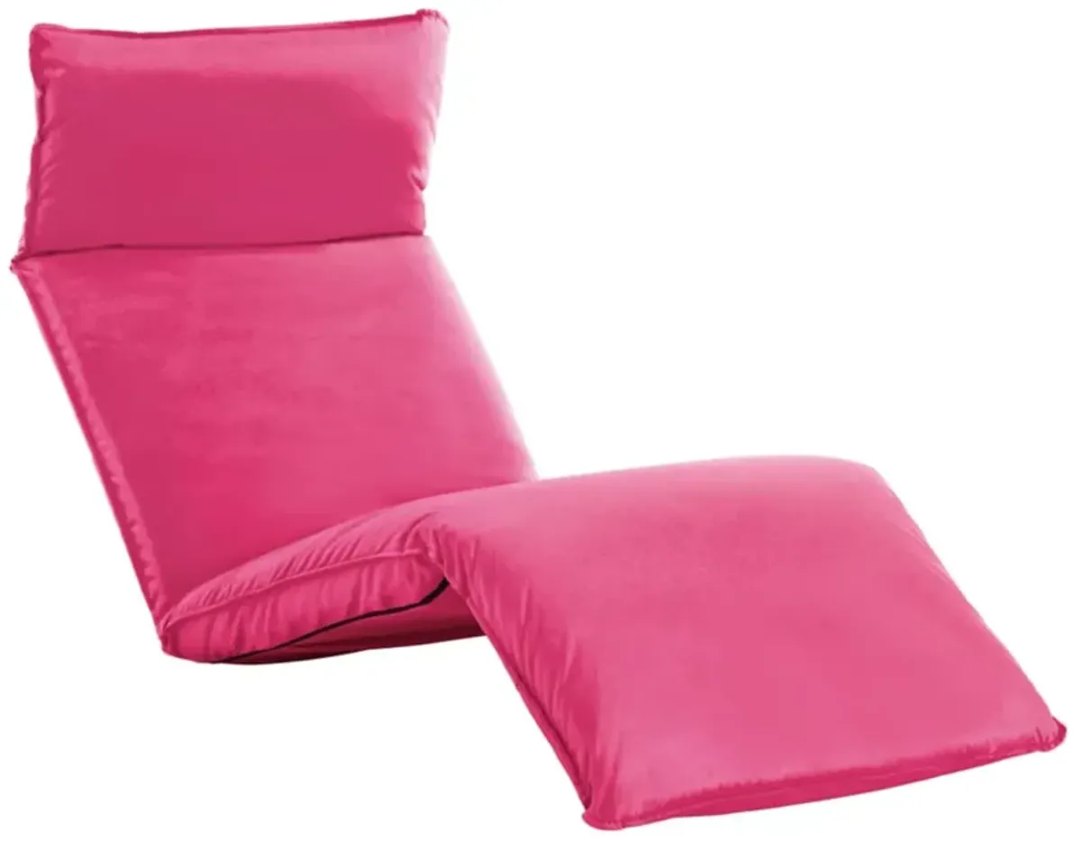 vidaXL Foldable Sunlounger Oxford Fabric Pink