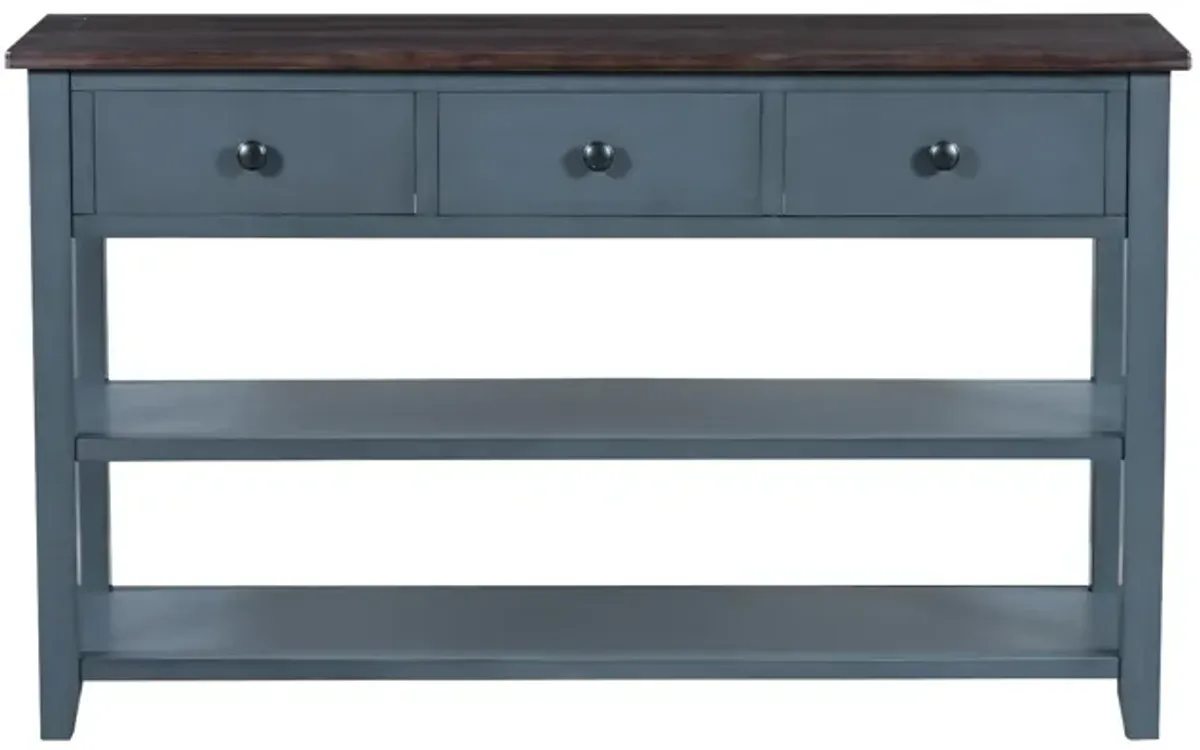 Merax Retro Design Console Table with 3 Drawers