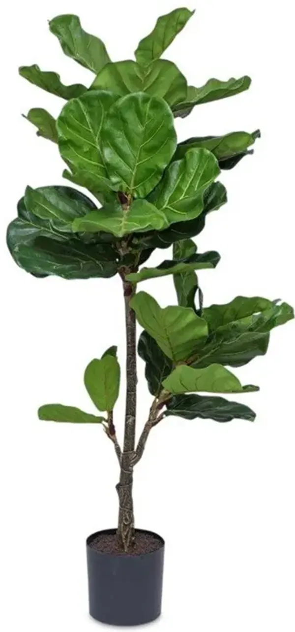 Decorative Potted Fiddle Leaf Fig Plant for Lifelike Greenery and Home Décor