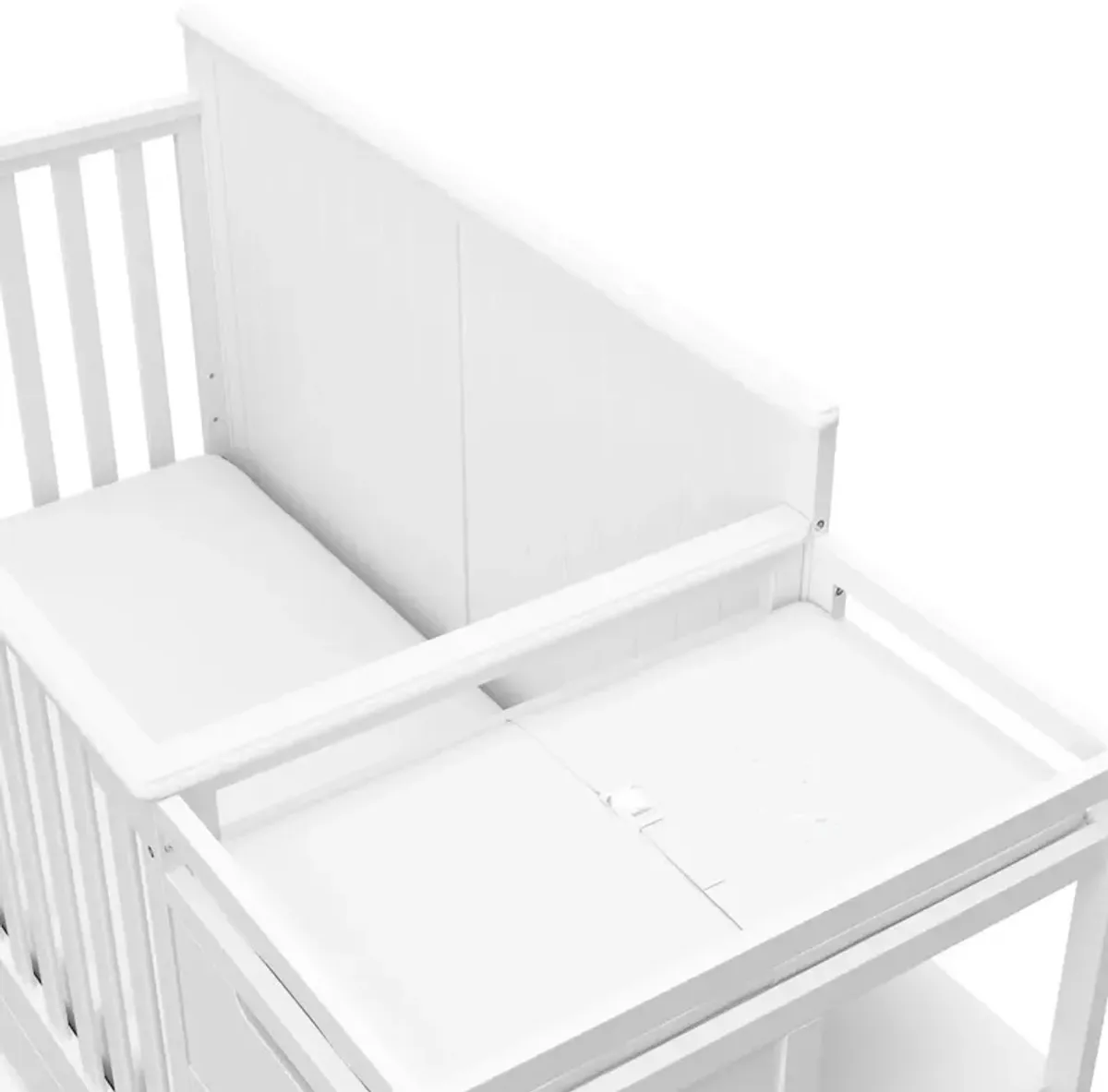 Graco Hadley 5-in-1 Convertible Crib and Changer with Drawer (White)