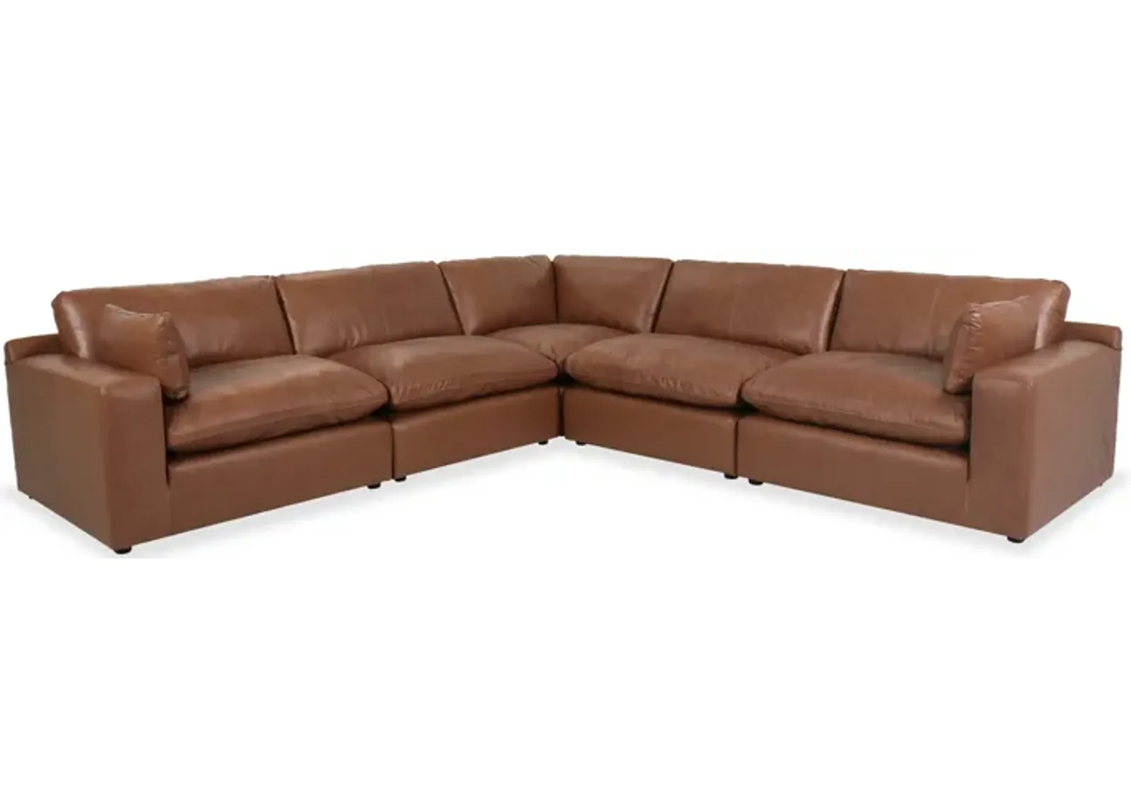 Emilia 5-Piece Leather Sectional