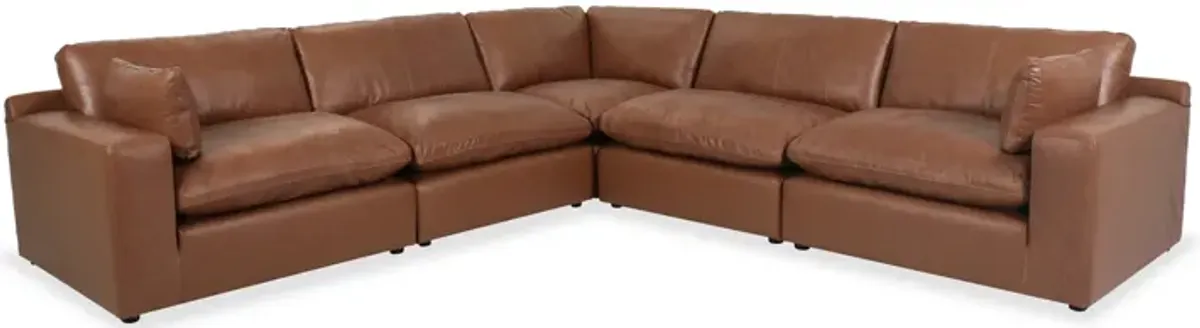 Emilia 5-Piece Leather Sectional