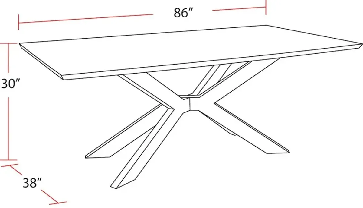 Parker House Furniture- Monaco Dining 86 In. Rectangular Dining Table