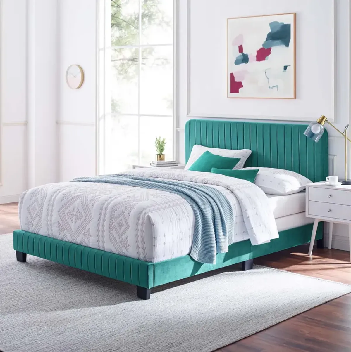 Modway - Celine Channel Tufted Performance Velvet Twin Bed