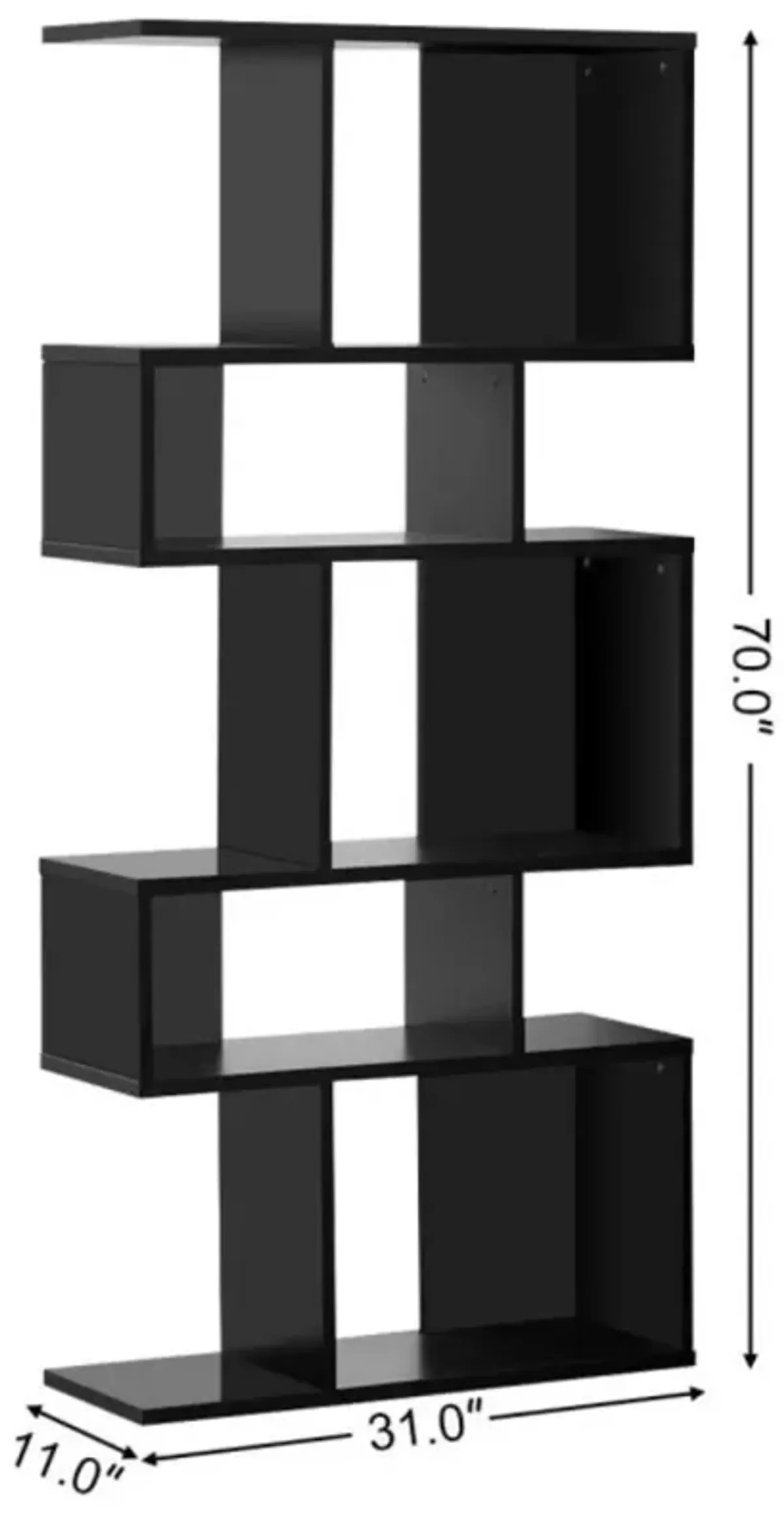 Hivvago 5 Cubes Ladder Shelf Corner Bookshelf Display Rack Bookcase