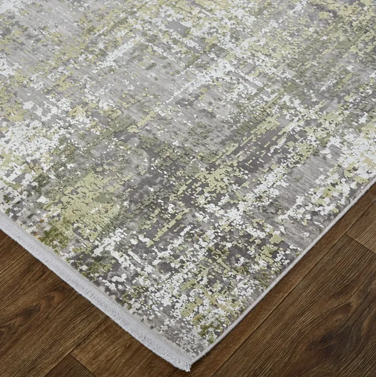 Cadiz 39FXF Green/Gray/Ivory 3'1" x 10' Rug