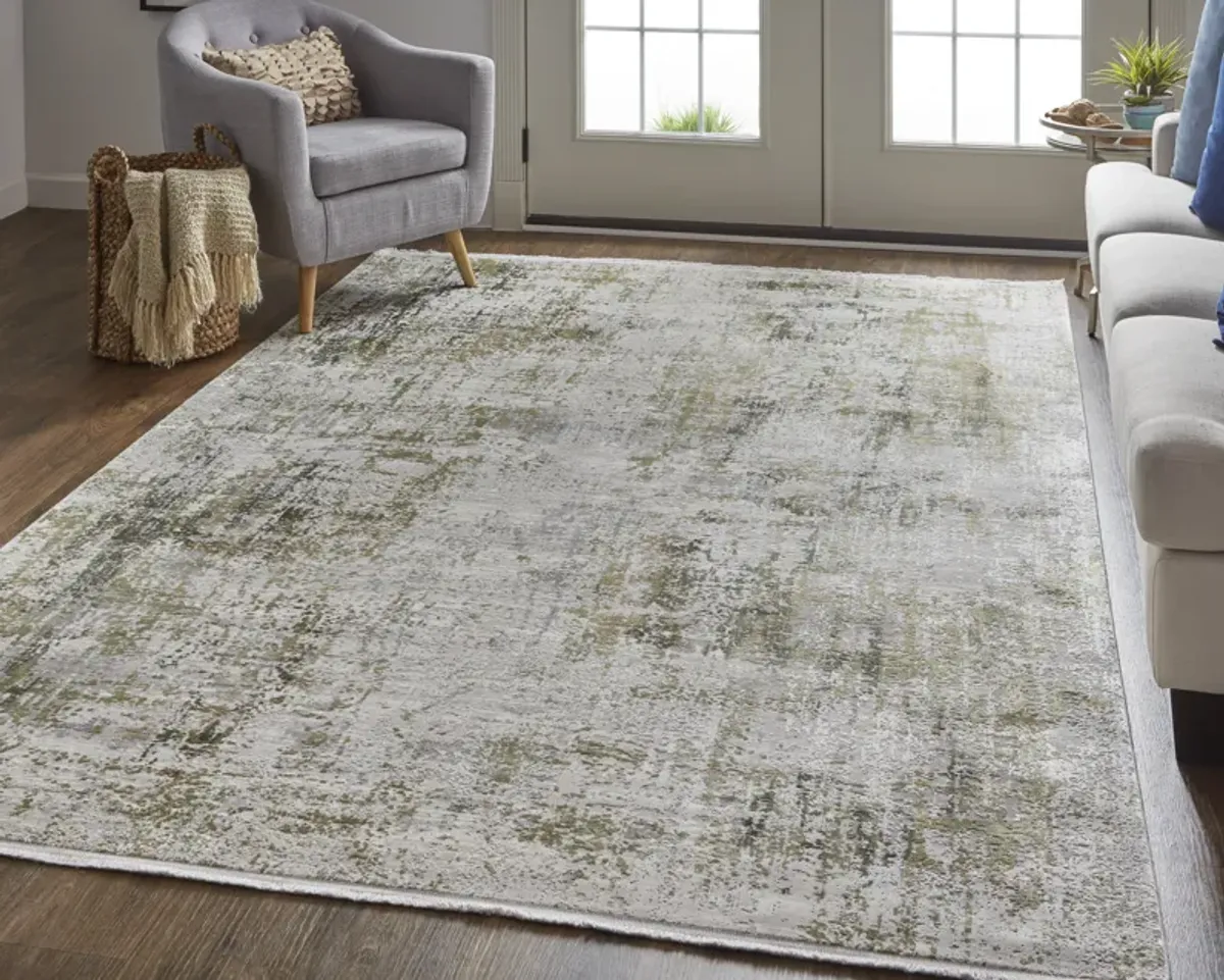 Cadiz 39FXF Green/Gray/Ivory 3'1" x 10' Rug