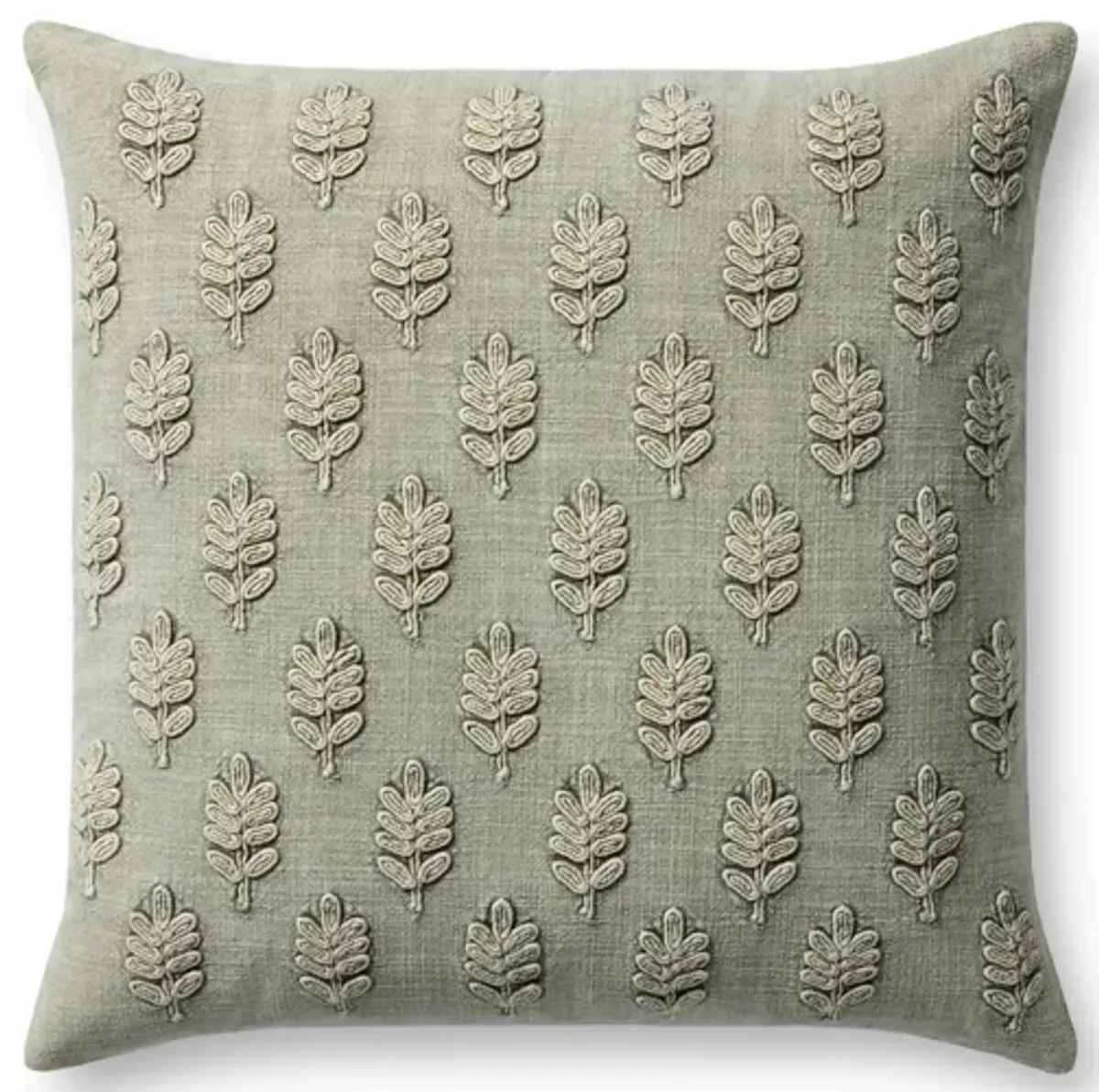 Rosalie PMH0053 Sage 18''x18'' Cover Only by Magnolia Home by Joanna Gaines x Loloi