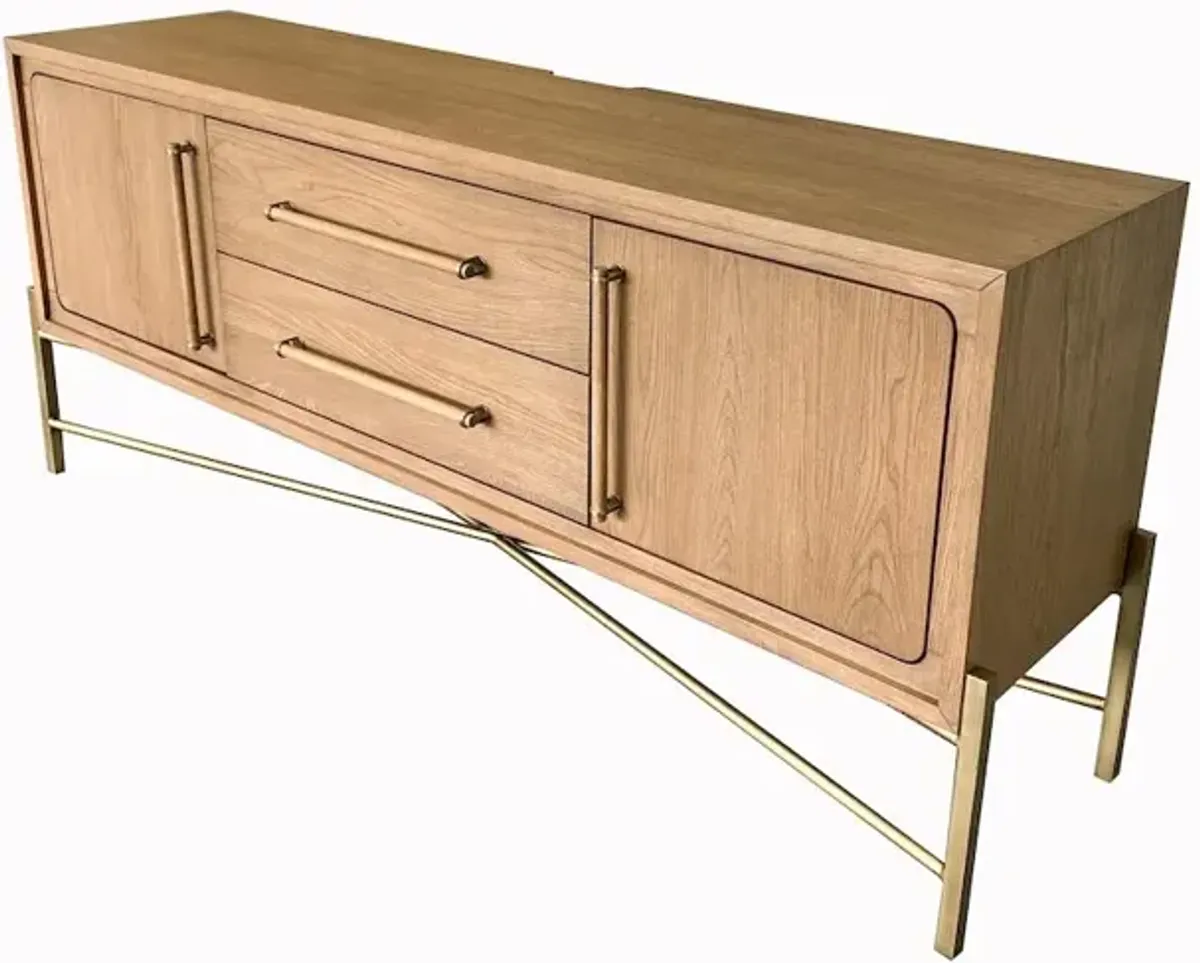 Aurora Latte Metal Base Sideboard