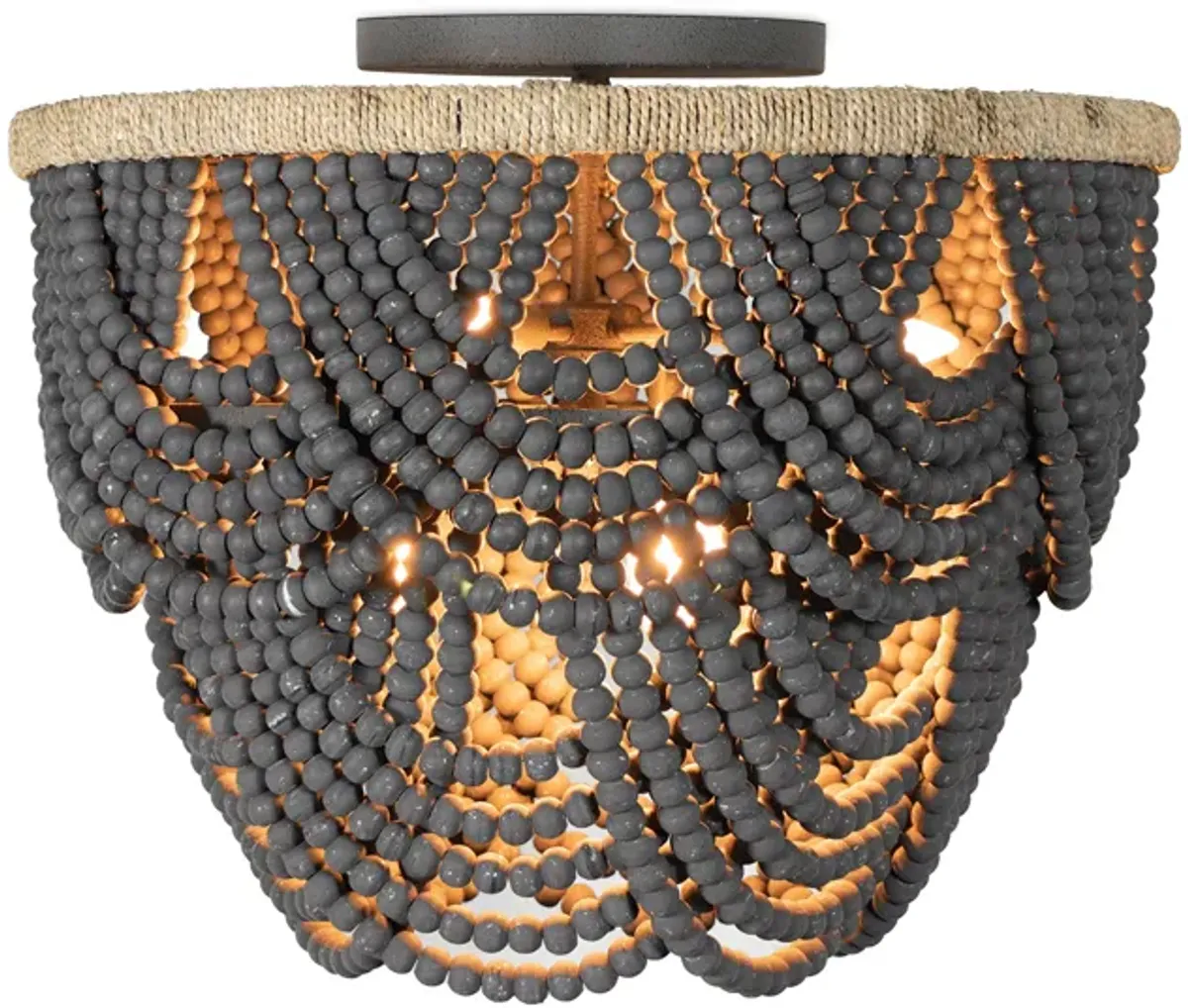 Lorelei Wood Bead Flush Mount