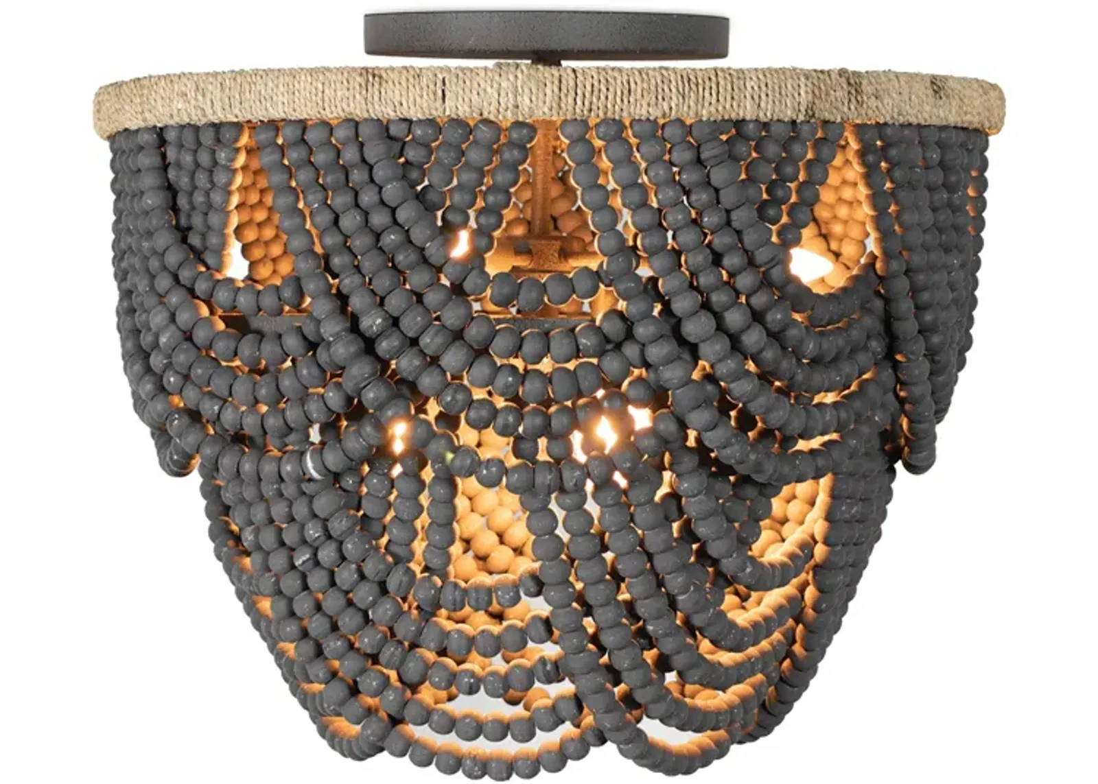 Lorelei Wood Bead Flush Mount