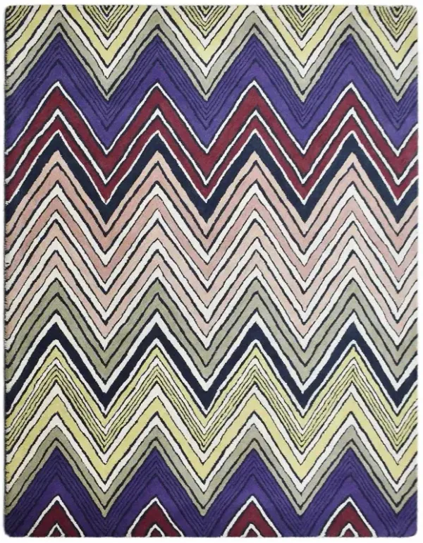 RUGSOTIC CARPETS HAND TUFTED WOOL ECO-FRIENDLY AREA RUGS - 5'x7'6'', Rectangle Shape, Multicolor, Abstract Modern Design, High Pile Handmade Anti Skid Area Rugs for Living Room, Bed Room (K03126)